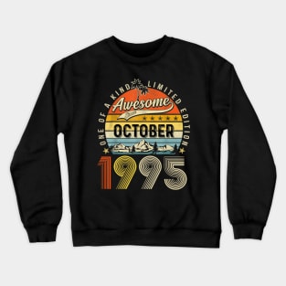 Awesome Since October 1995 Vintage 28th Birthday Crewneck Sweatshirt